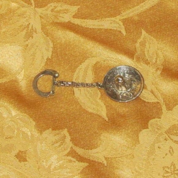 Vintage 925 Sombrero Keychain Sterling Silver Mexican Hat Key Ring Stamped - Picture 7 of 7